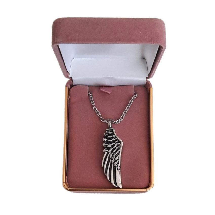 Angel Feather Wing Cremation Ashes Pendant