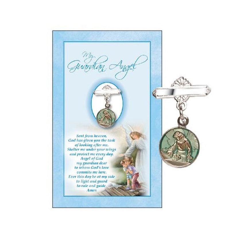 Baby Boy Cot Blessing Guardian Angel Medal
