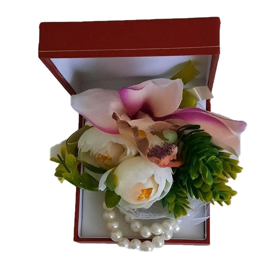 Bead Bracelet Floral Wrist Corsage