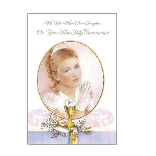 Best Wishes Daughter First Holy Communion Greeting Card