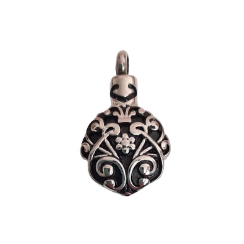 Black And silver Filigree Ashes Locket