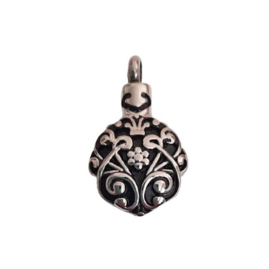 Black And silver Filigree Ashes Locket