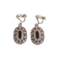 Black Cubic Zirconia Drop Clip On Earrings