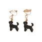 Black Dog Clip On Earrings