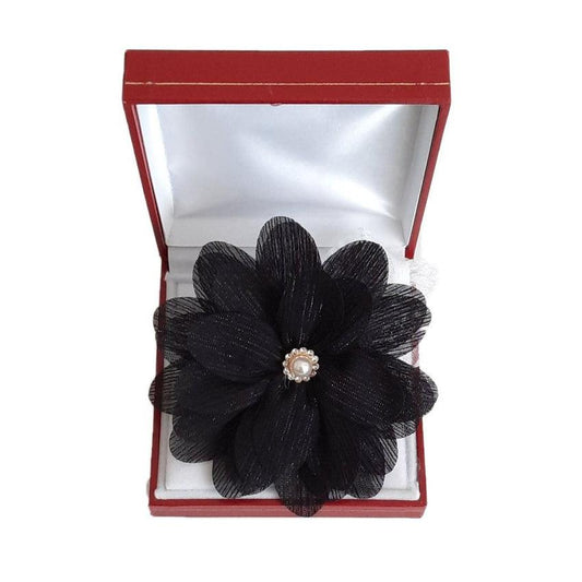 Black Sparkly Flower Wrist Corsage