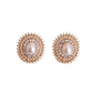 Bling Oval Diamante Pearl Drop Clip On Earrings