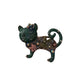 Blue And Pink Cat Brooch