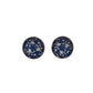 Blue And White Flower Cabochon Clip On Earrings