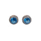 Blue Centre Stone With Cubic Zirconia Surround Earrings
