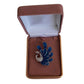 Blue Peacock Diamante Brooch(2)