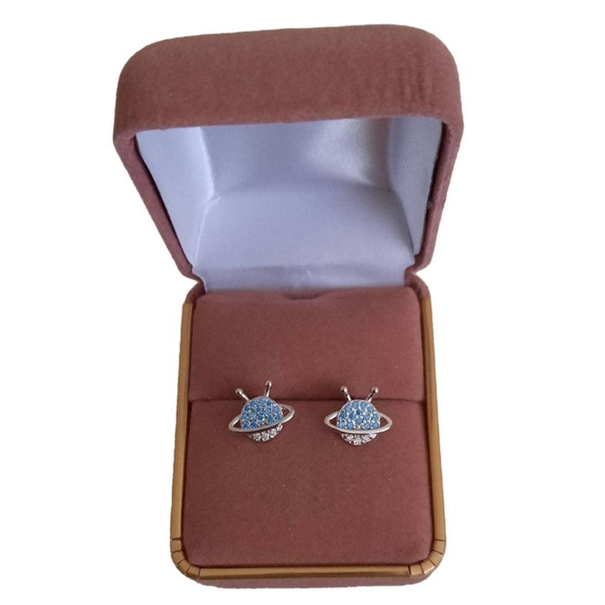 Blue Planet Sterling Silver Stud Earrings