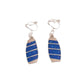 Blue Shimmer Clip On Earrings