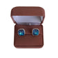 Blue Square Clip On Earrings(2)