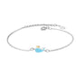 Blue Whale Centre Sterling Silver Girls Bracelet