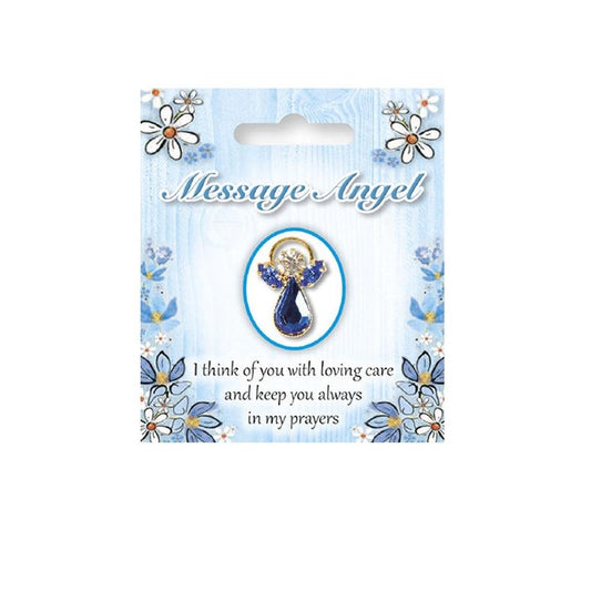 Blue Crystal Angel Message Card