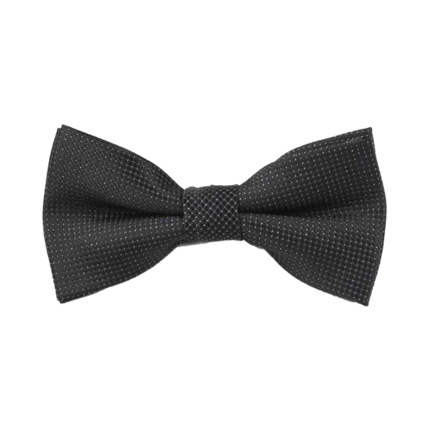 Boys Bow Tie Black With Silver Spots