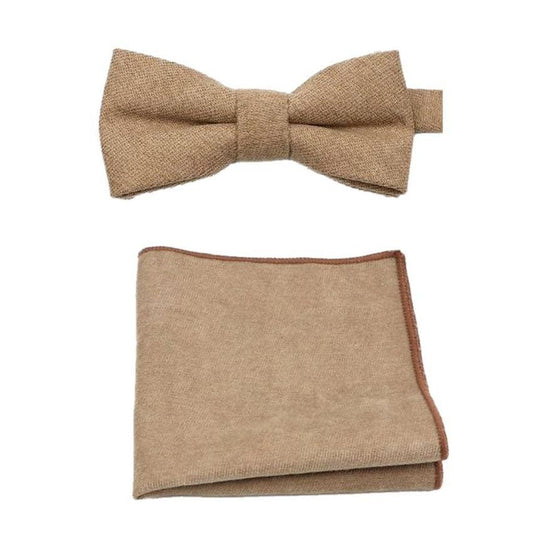 Boys Coffee Adjustable Bow Tie Set