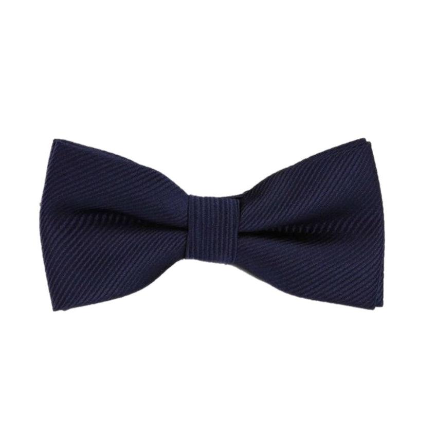 Boys Dark Navy Stripe Dickie Bow Tie