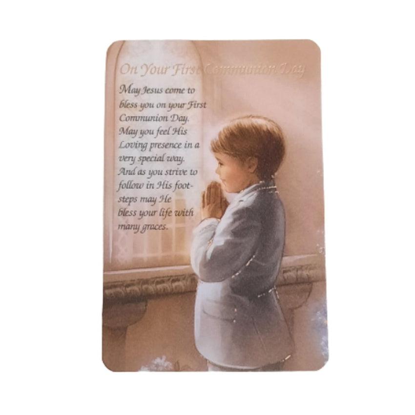 Boys First Holy Communion Prayer Card