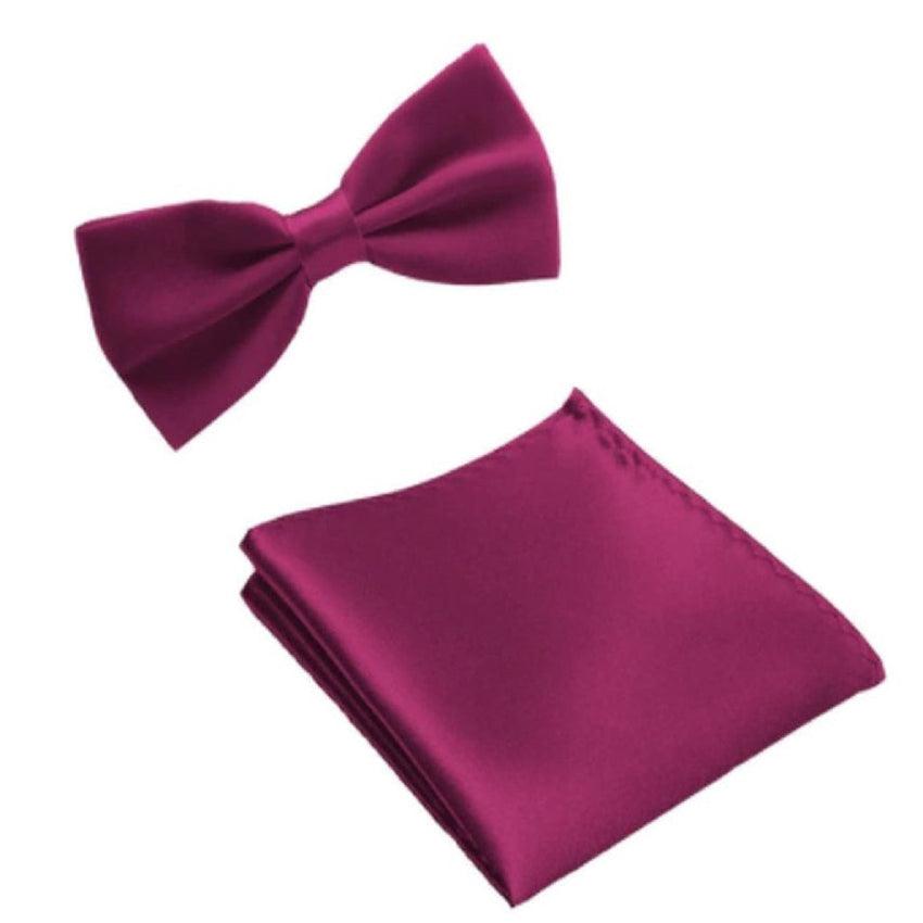 Boys Grape Coloured Adjustable Bow Tie Set