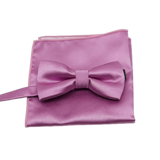 Boys Mid Pink Dickie Bow Tie Set