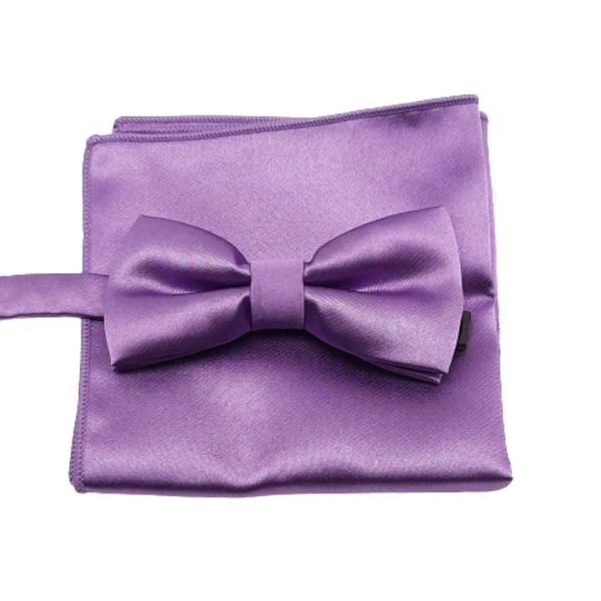 Boys Mid Purple Dickie Bow Tie Set