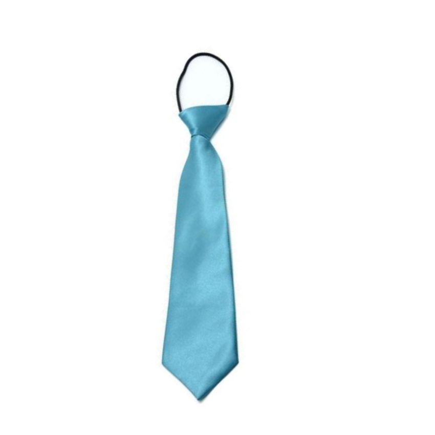 Boys Teal Blue Elasticated Tie