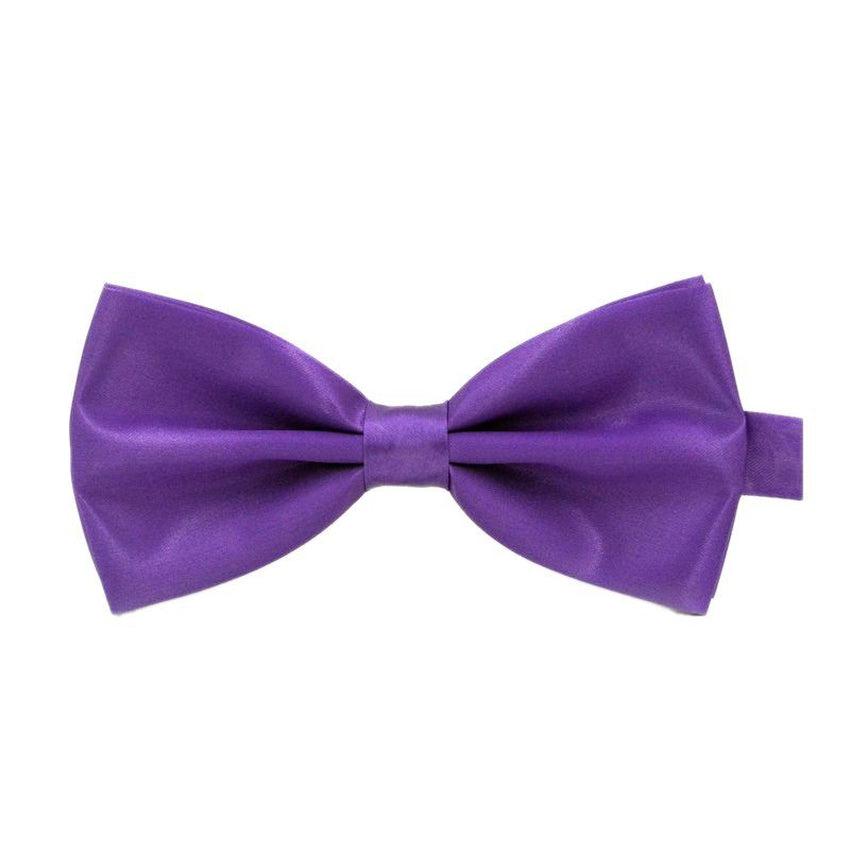 Bright Purple Boys Adjustable Dickie Bow Tie
