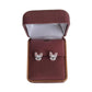 Bulldog Face Sterling Silver Earrings