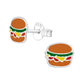 Burger Sterling Silver Childrens Earrings