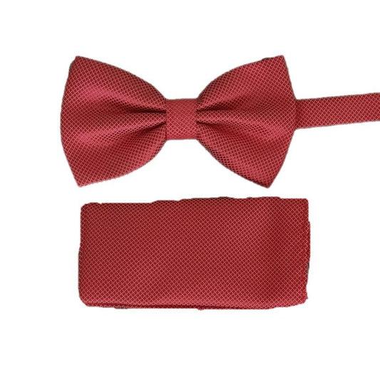 Burnt Orange Bow Tie And Hanky Set