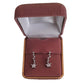 CZ Stem Star Drop Sterling Silver Earrings