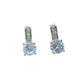 CZ Stone Slight Drop Sterling Silver Earrings