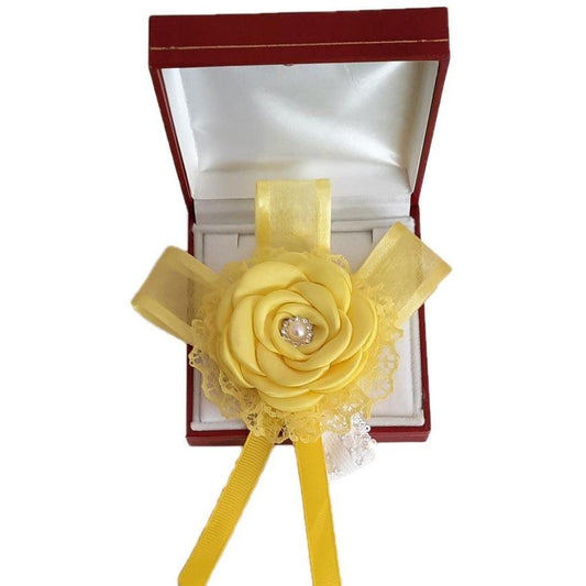 Canary Yellow Flower Wrist Corsage