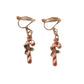 Candy Cane Clip On Earrings