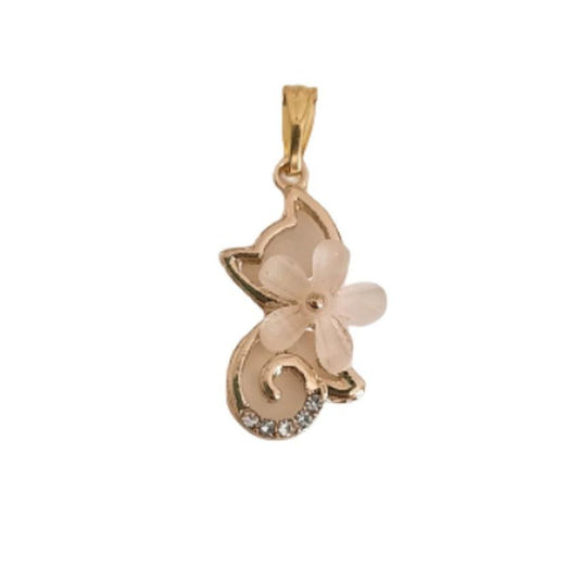 Cat And Flower Childrens Fashion Pendant