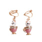 Cat In A Teacup Clip On Earrings