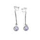 Chain Stem Pearl Clip On Earrings
