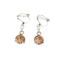 Champagne Colour Drop Clip On Earrings