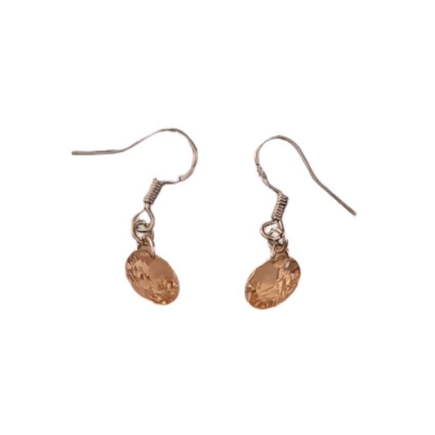 Champagne Coloured Small Drop Silver Hook Earrings