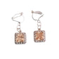 Champagne Gold Diamante Clip On Earrings