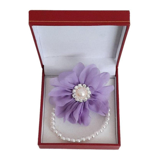 Chiffon Purple Flower Wrist Corsage