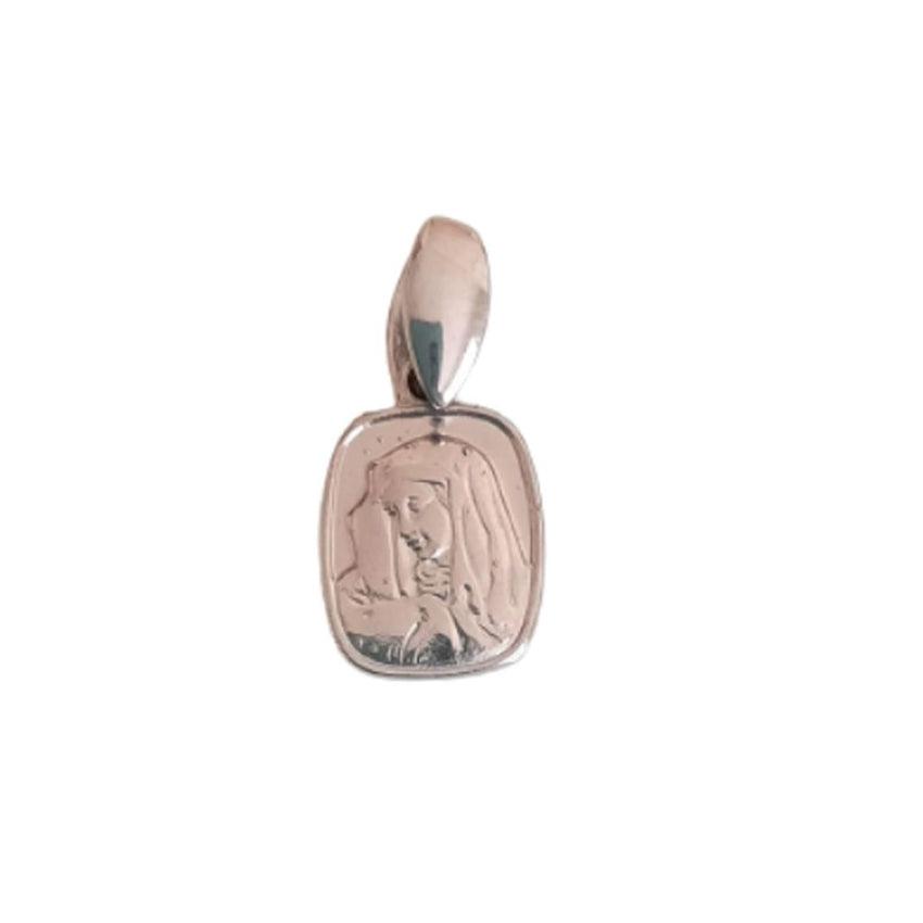 Child Size Sterling Silver Saint Mary Holy Medal Pendant