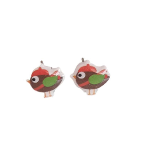 Christmas Robin Acrylic Earrings