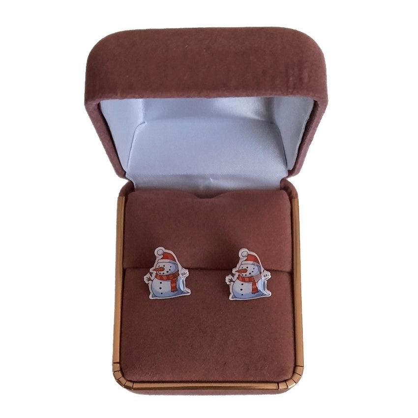 Christmas Snowman Acrylic Earrings