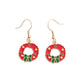 Christmas Wreath Hook Earrings