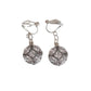 Circular Cubic Zirconia Drop Clip On Earrings