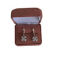 Circular Cubic Zirconia Drop Clip On Earrings