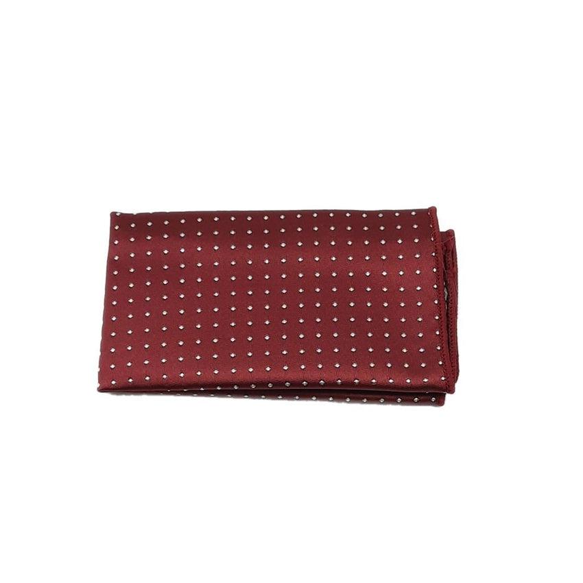 Claret Red Small Spot Pocket Square Hanky