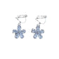 Clip On Earrings With CZ Flower